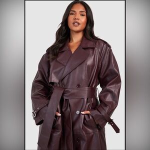 Burgundy Trench Coat